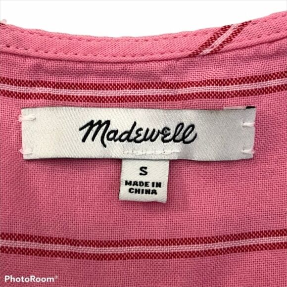 Madewell Faux Wrap Top with Deep V-Neck - Picture 6 of 8